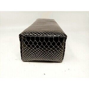 Snake Print Pillow/Headrest, Size 11.5" x 3.5" x 3" - Black/Gold